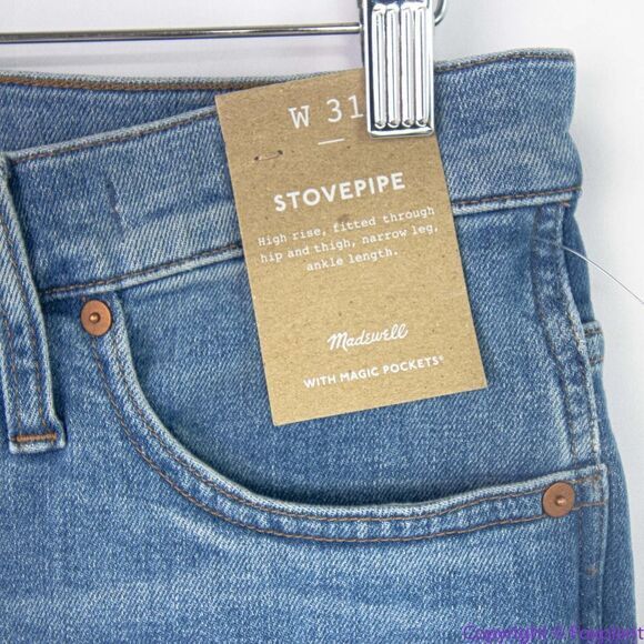 NEW Madewell Tall Stovepipe Jean Calliston Wash, 31 - Picture 8 of 16